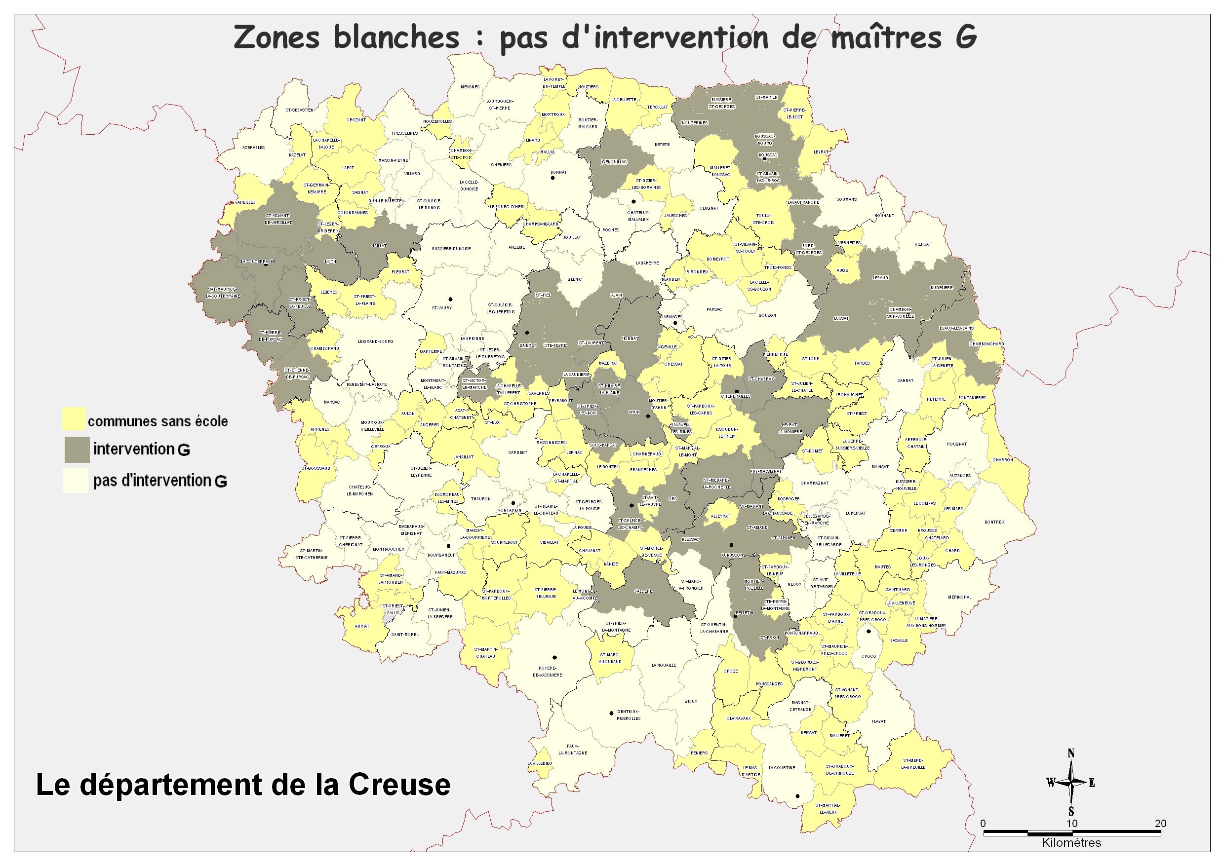 Cartes des interventions du RASED | SNUipp-FSU de la Creuse